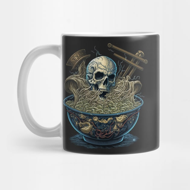 Pirate skull Ramen Bowl Japanese Noodles by Zachariya420